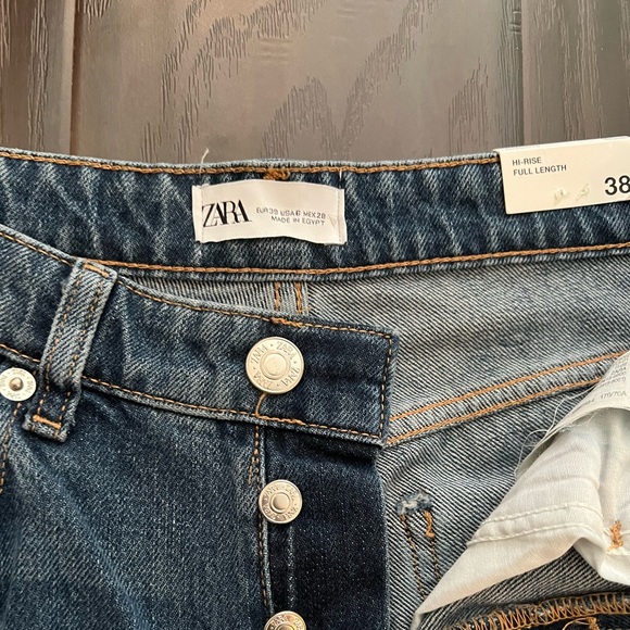 Zara Hi-Rise Straight Leg Jeans - Picture 3 of 7